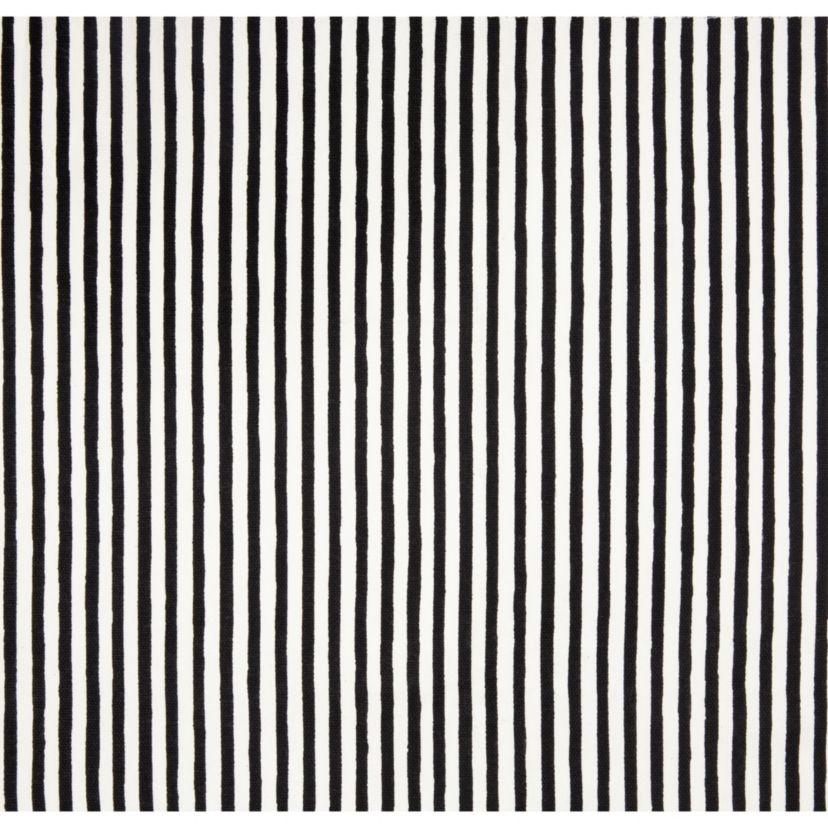 Hand Painted Shirting Stripe Reversible Silver/White Table Runner