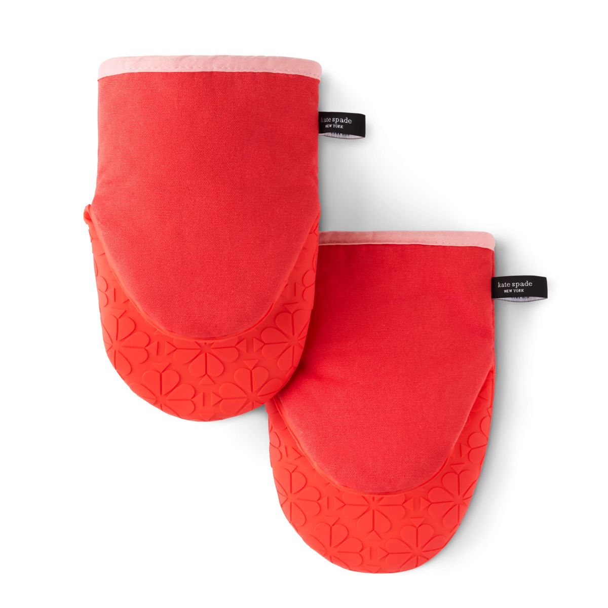 Spade Flower Soft Silicone 2-Pack Mini Oven Mitt Set