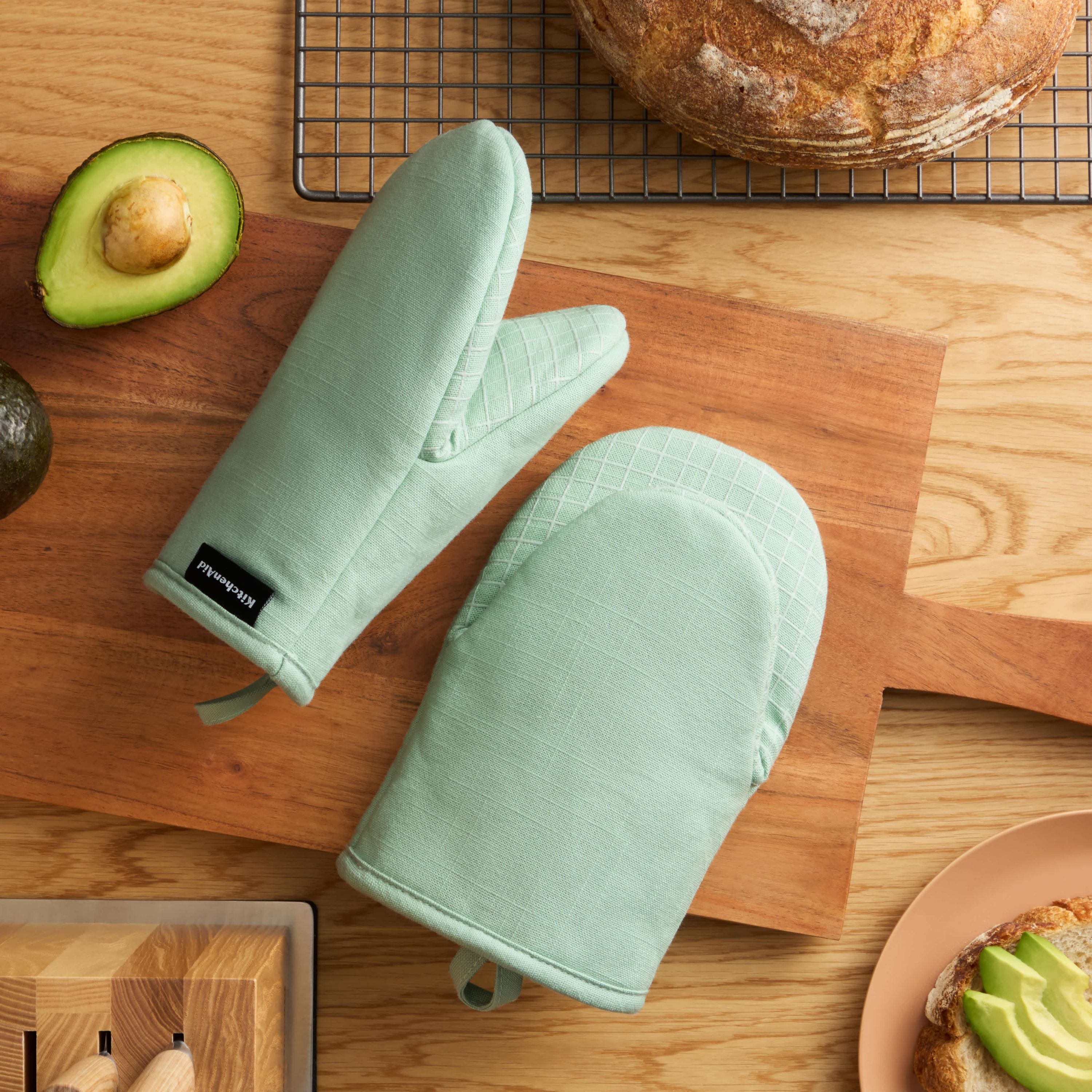 Gourmet Series Gridlines 2-Pack Mini Oven Mitt Set