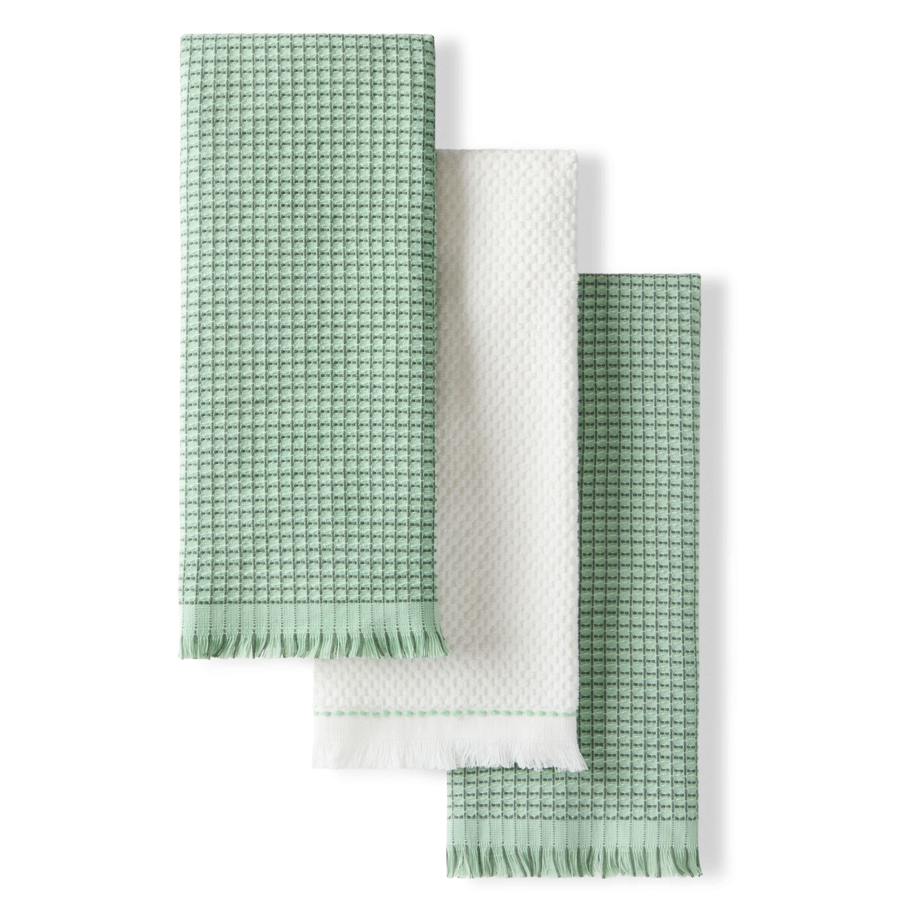 Gourmet Series Gridlines 3-Pack Kitchen Towel Set