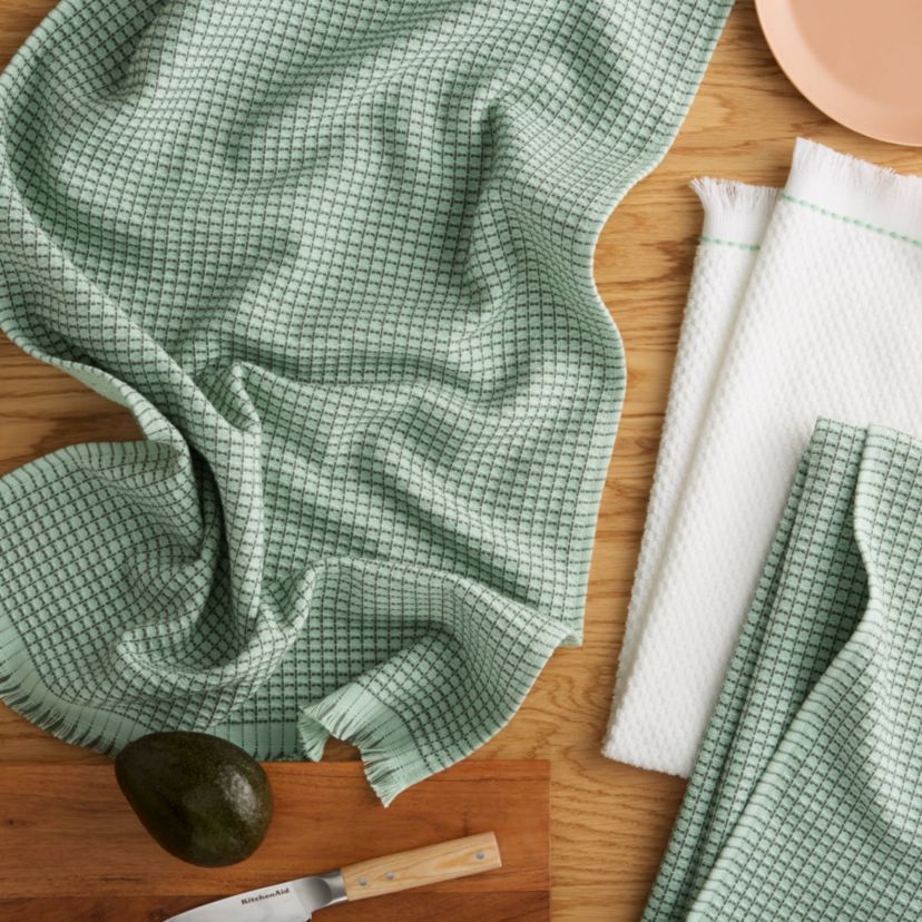 Gourmet Series Gridlines 3-Pack Kitchen Towel Set