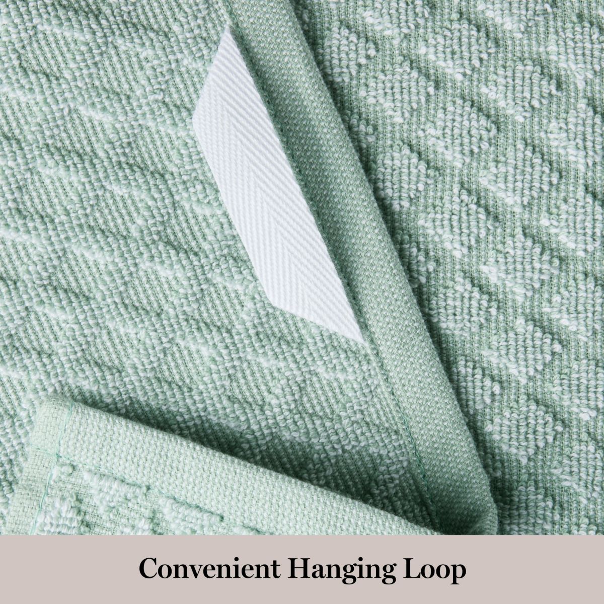 MARTHA STEWART Honeycomb Chambray Textured 4-Pack Kitchen Towel Set