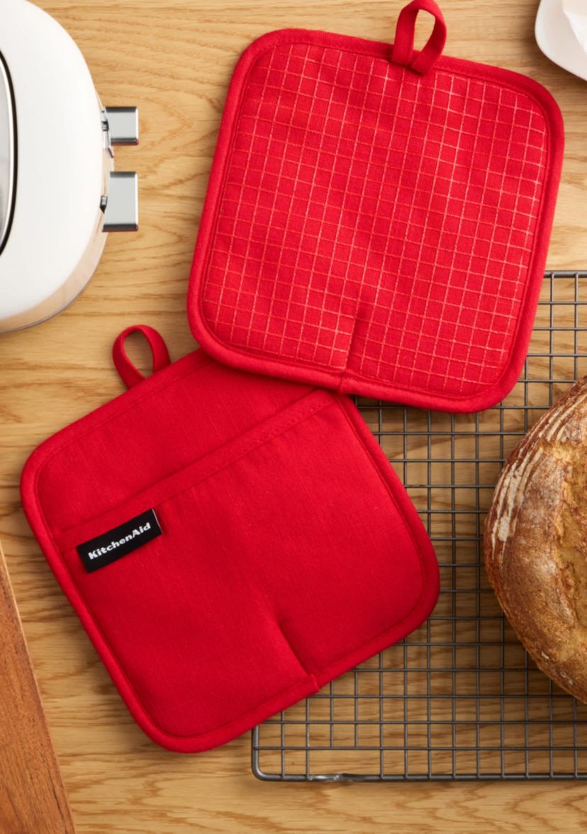 Gourmet Series Gridlines Pot Holder Set Ink Blue