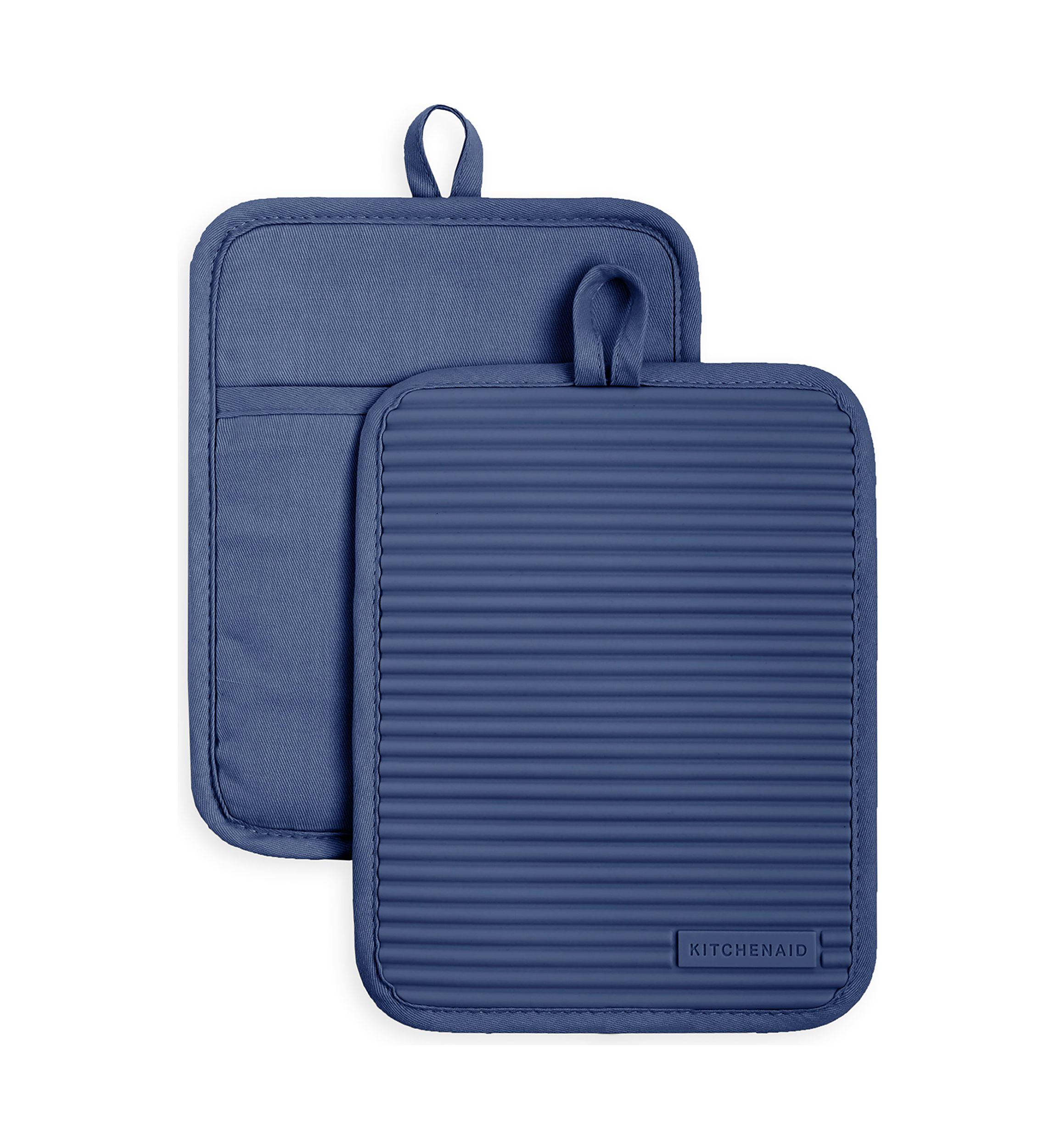 Ribbed Soft Silicone Pot Holder Set
