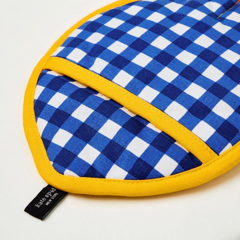Lemon Party Spring Gingham Pot Holder Set