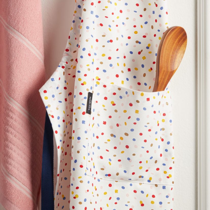 Sparkling Confetti Apron 33" x 33" White