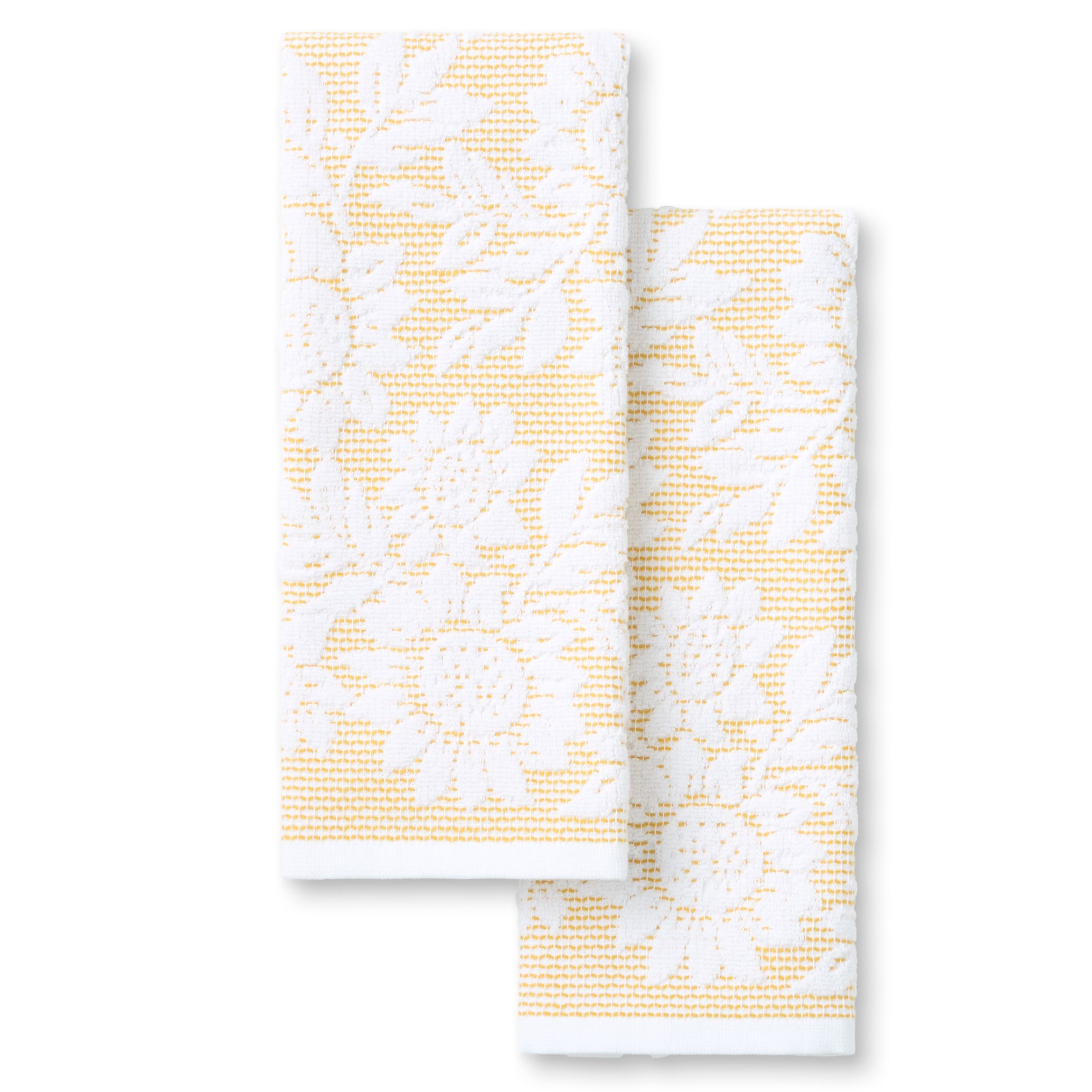 Woodland Harvest Jacquard Sunflowers Kitchen Towel Set Yellow