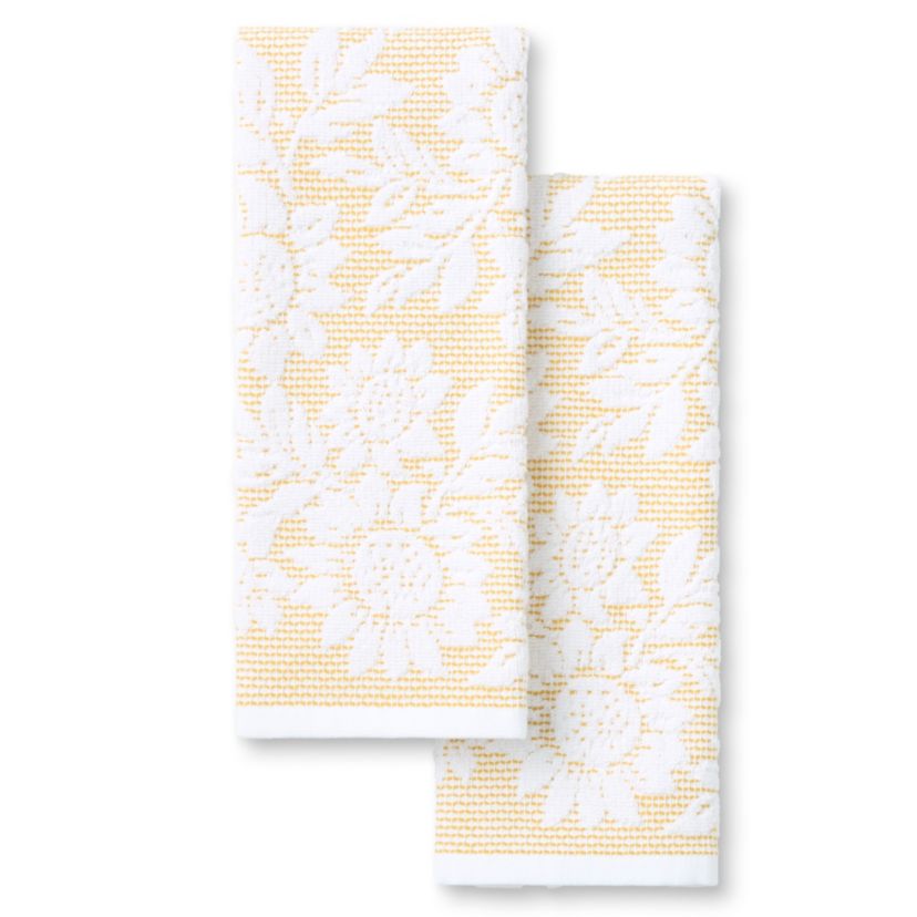 Woodland Harvest Jacquard Sunflowers Kitchen Towel Set Yellow