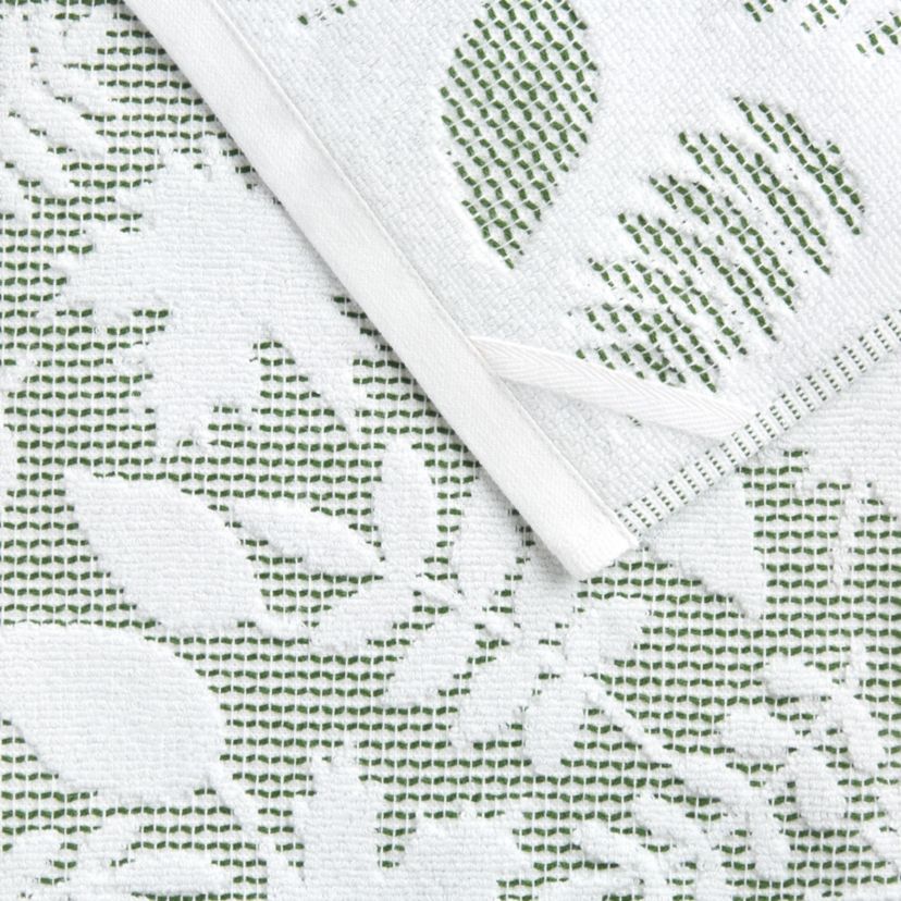 Woodland Harvest Jacquard Leaves Kitchen Towel Set Green
