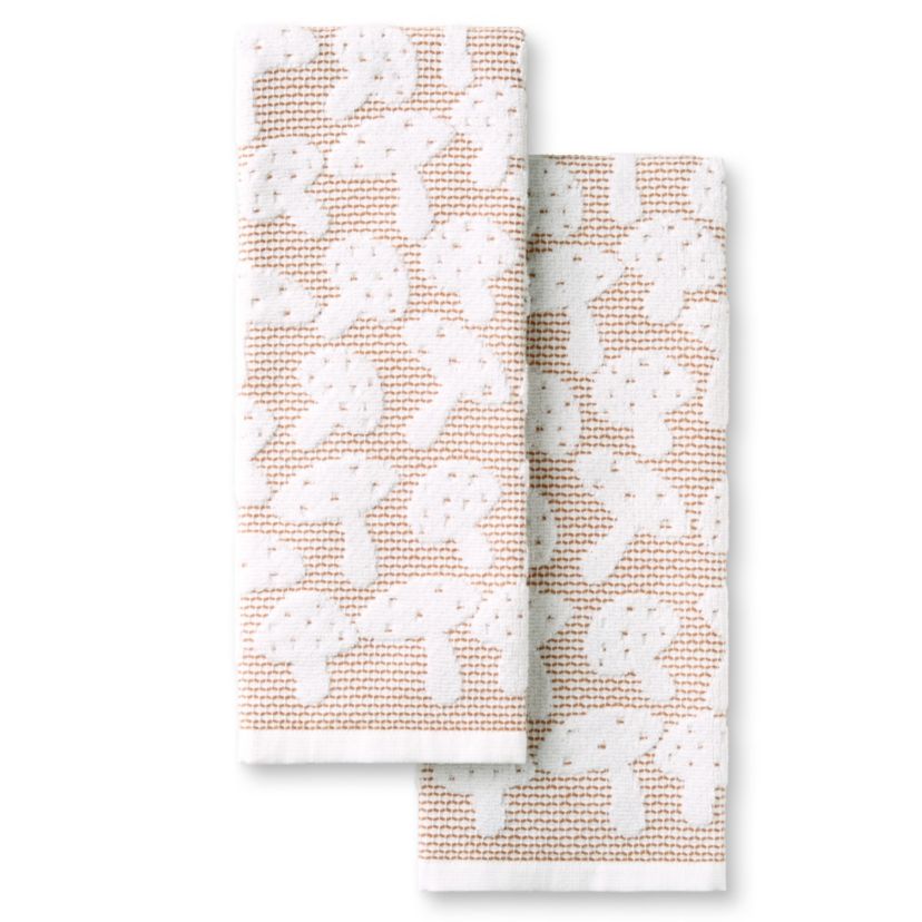 Woodland Harvest Jacquard Mushrooms Kitchen Towel Set Brown