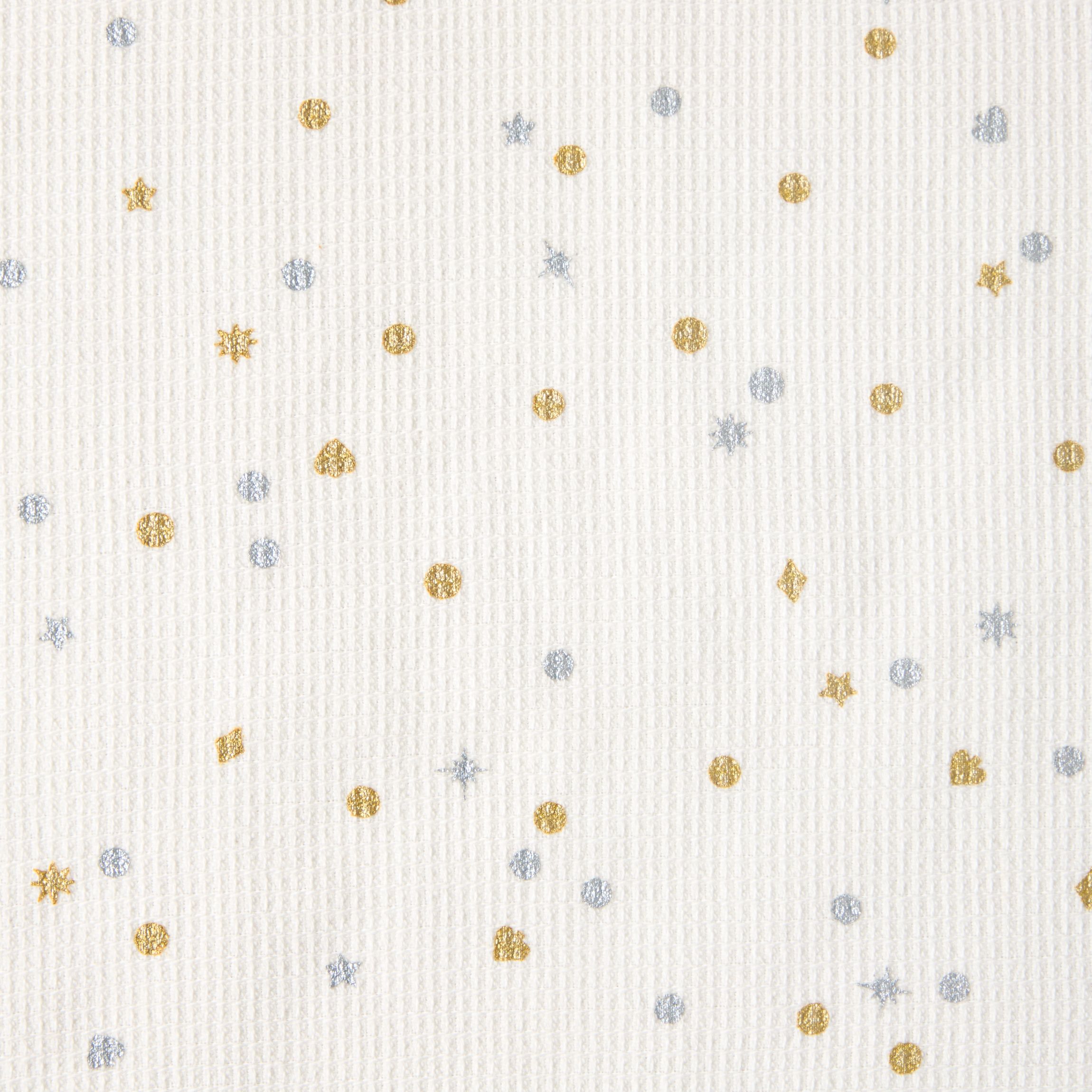 Celebration Dot Holiday Ivory/Gold/Silver Kitchen Towel Set