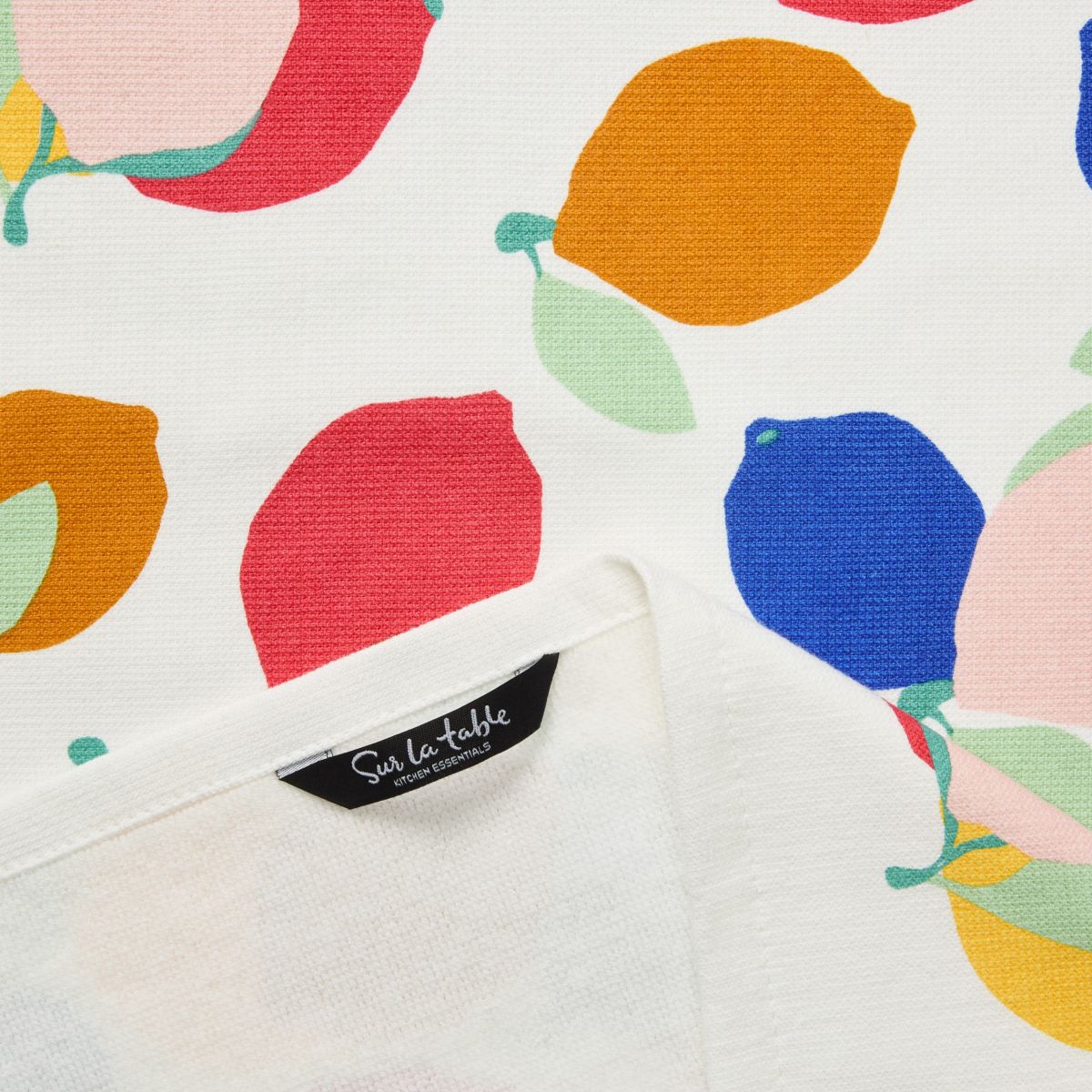 Lemon Zest Citrus Fruit Yellow/Blue/Ivory Kitchen Towel Set