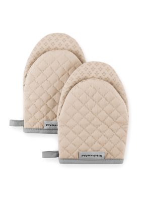 Gingham 2-pc. Mini Oven Mitt Set , Onyx Black