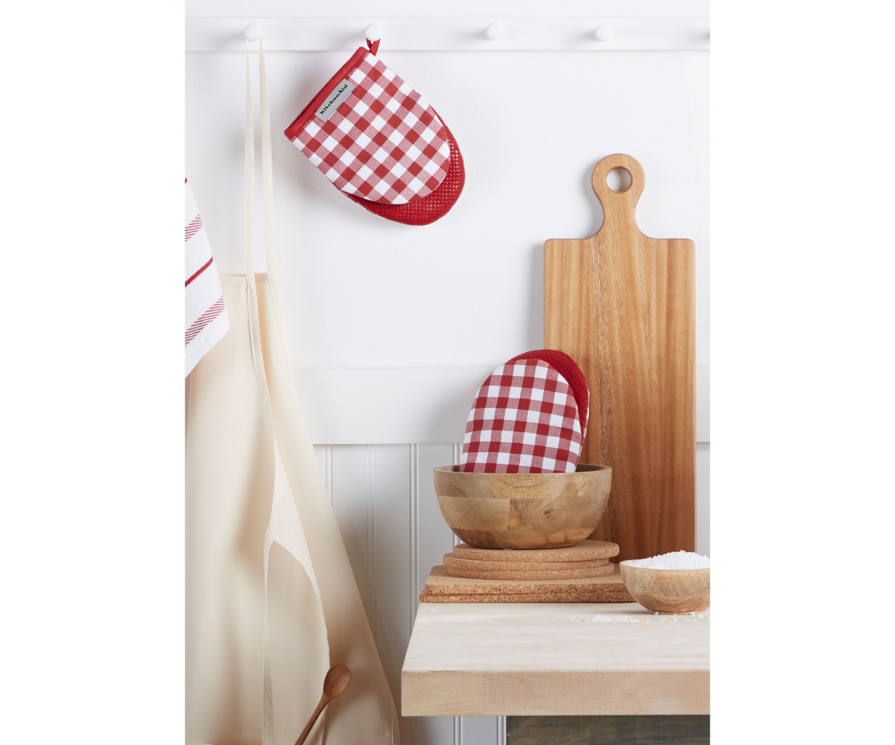 Gingham Mini Oven Mitt 2-Pack Set