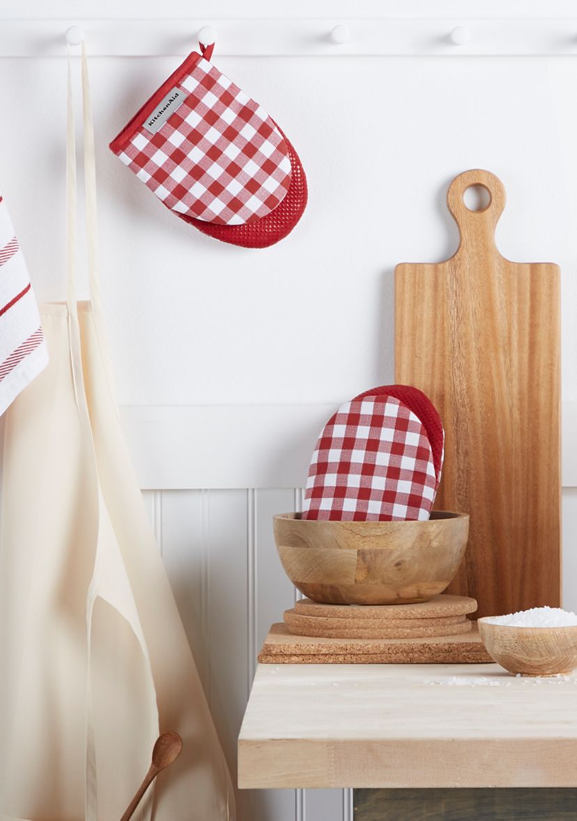 Gingham Mini Oven Mitt 2-Pack Set