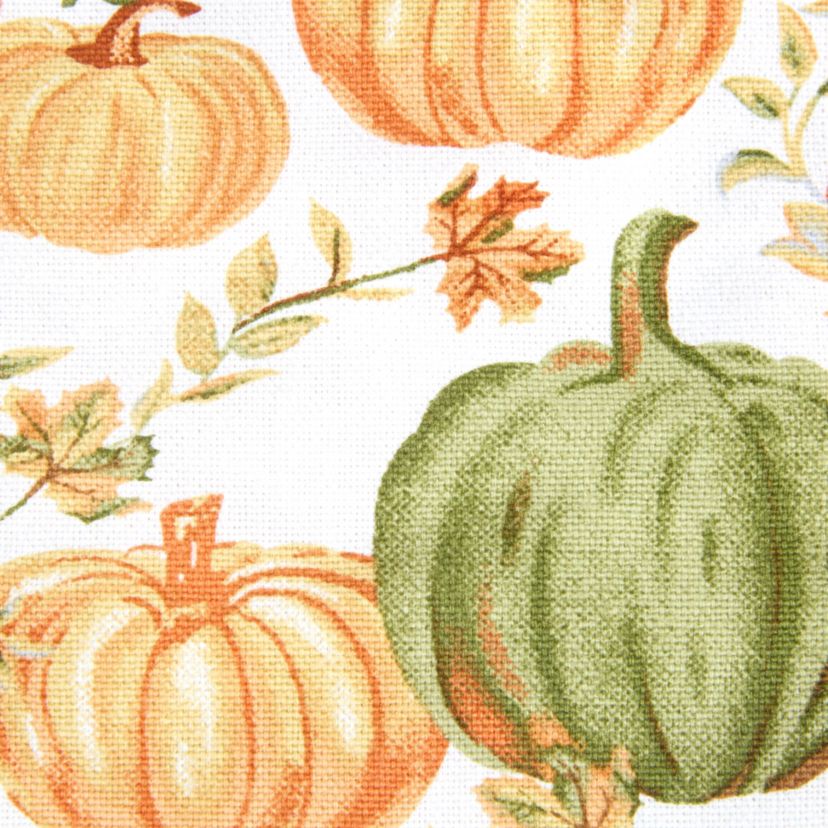 Autumn Harvest Pumpkins Mini Oven Mitt Set Orange/Green/Ivory