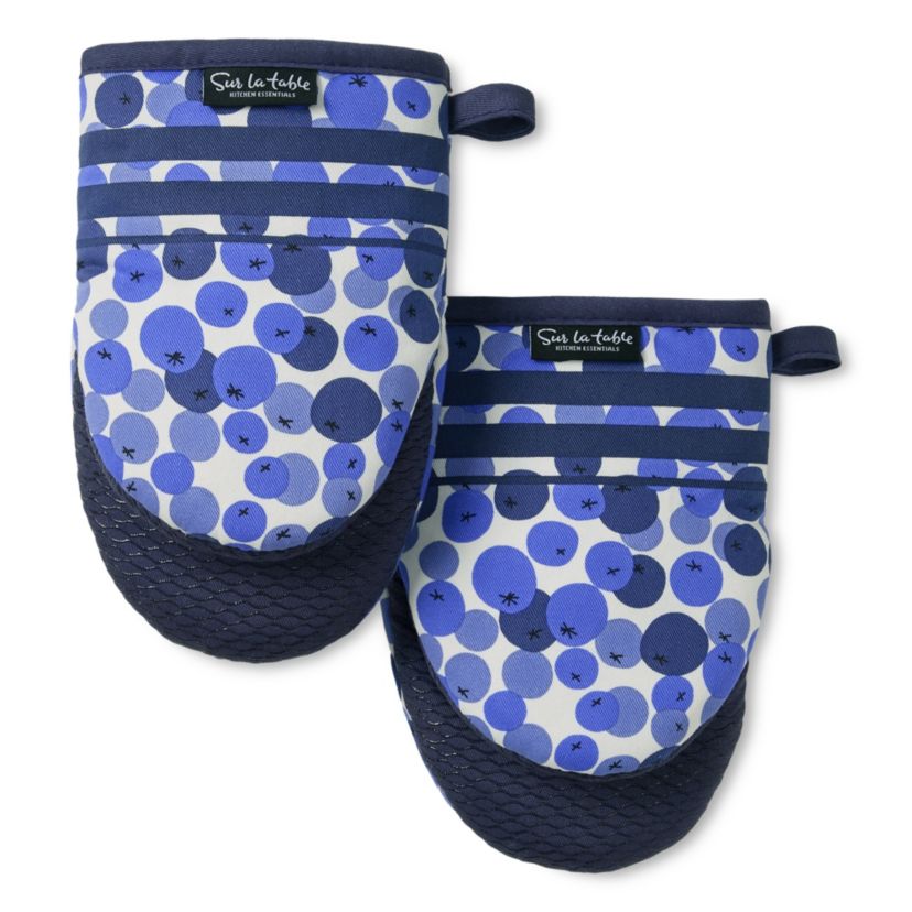 Fresh Blueberries Fruit Blue/White Mini Oven Mitt Set