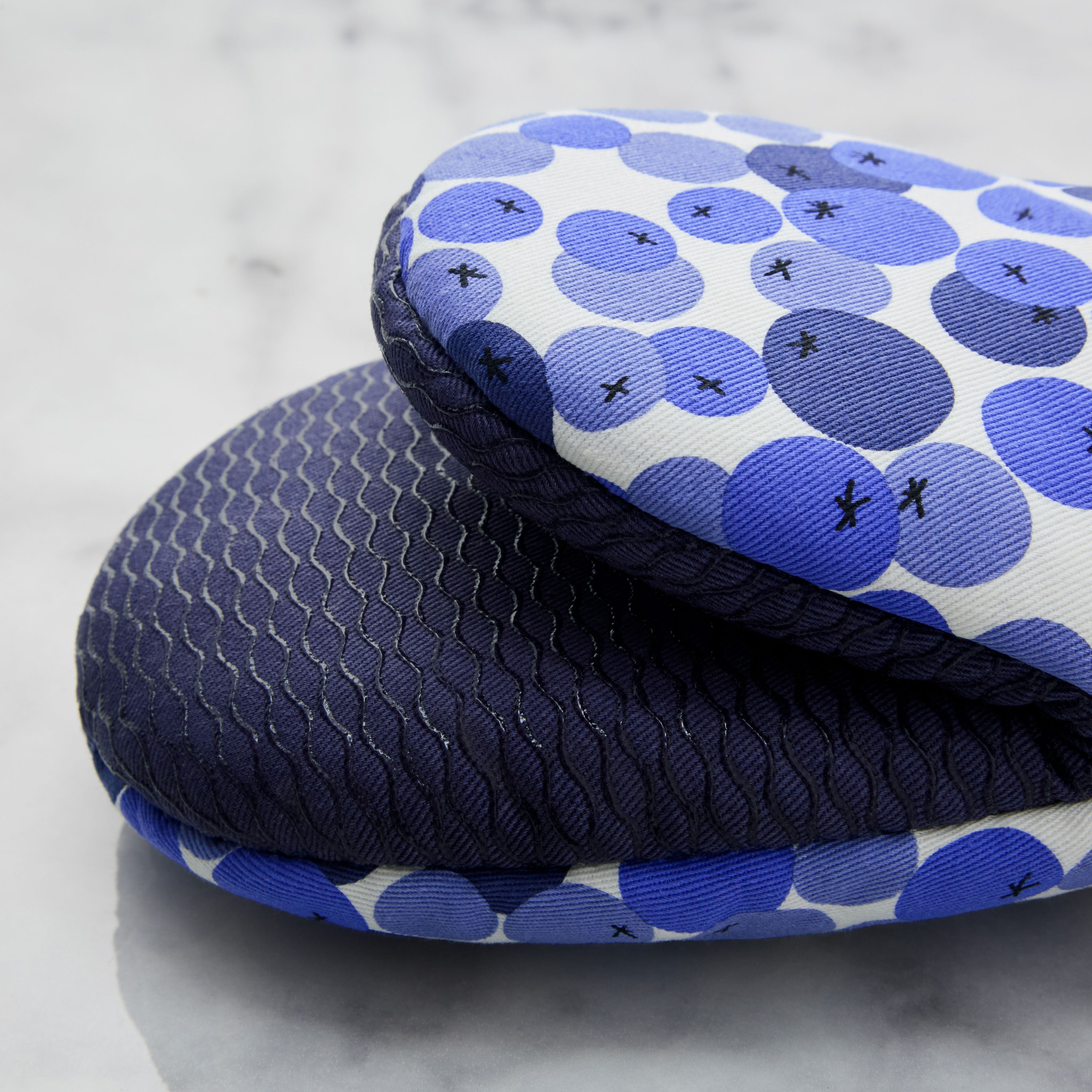 Fresh Blueberries Fruit Blue/White Mini Oven Mitt Set