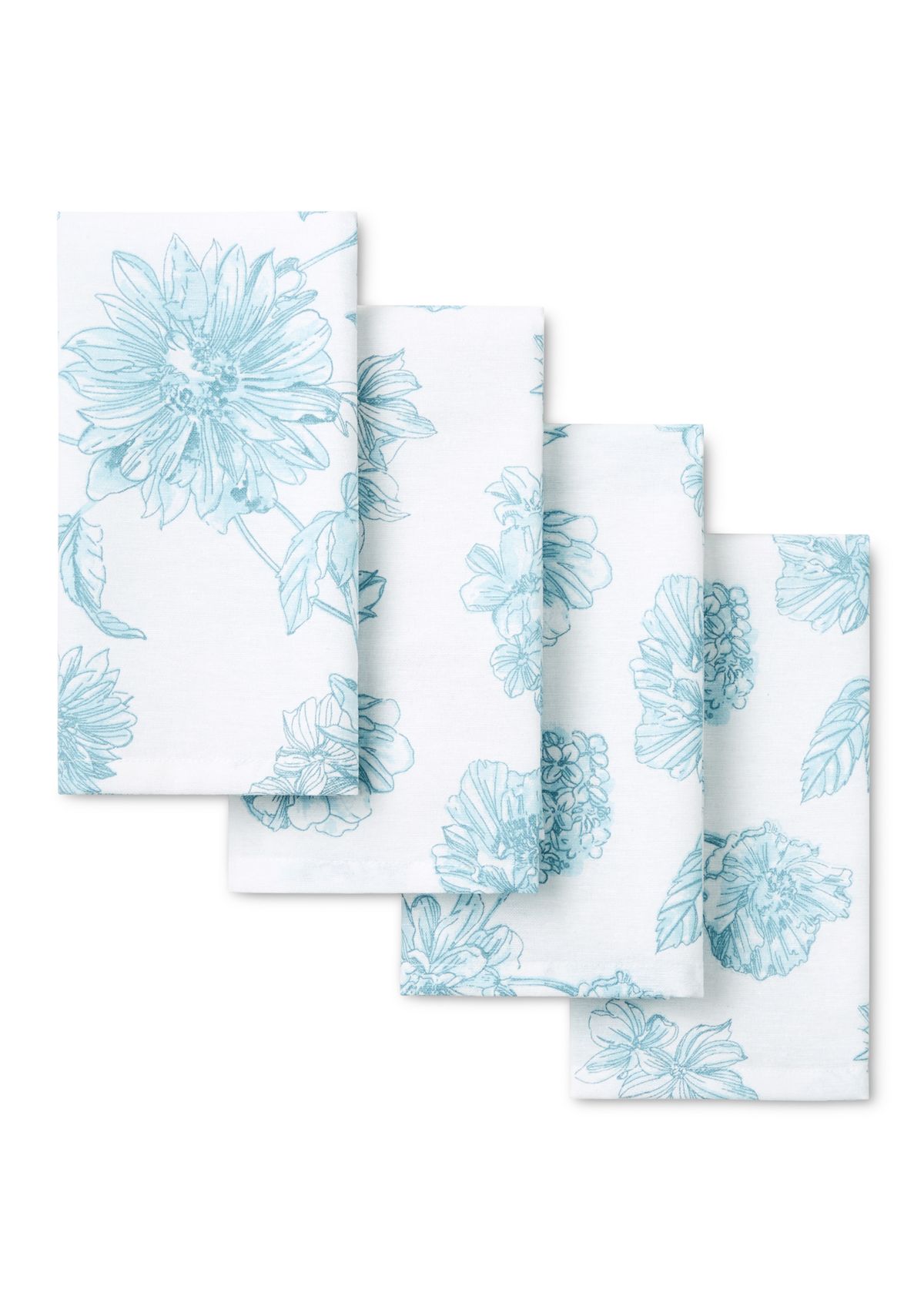 Botanical Floral Napkins - Set of 4