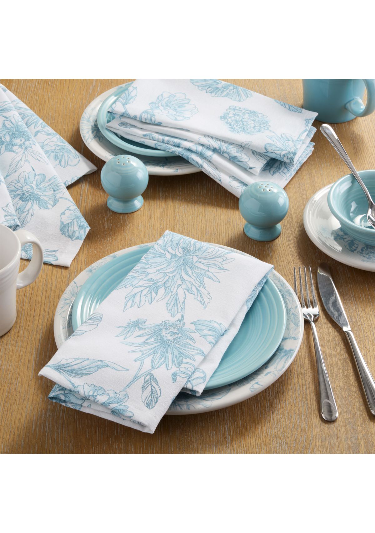 Botanical Floral Napkins - Set of 4