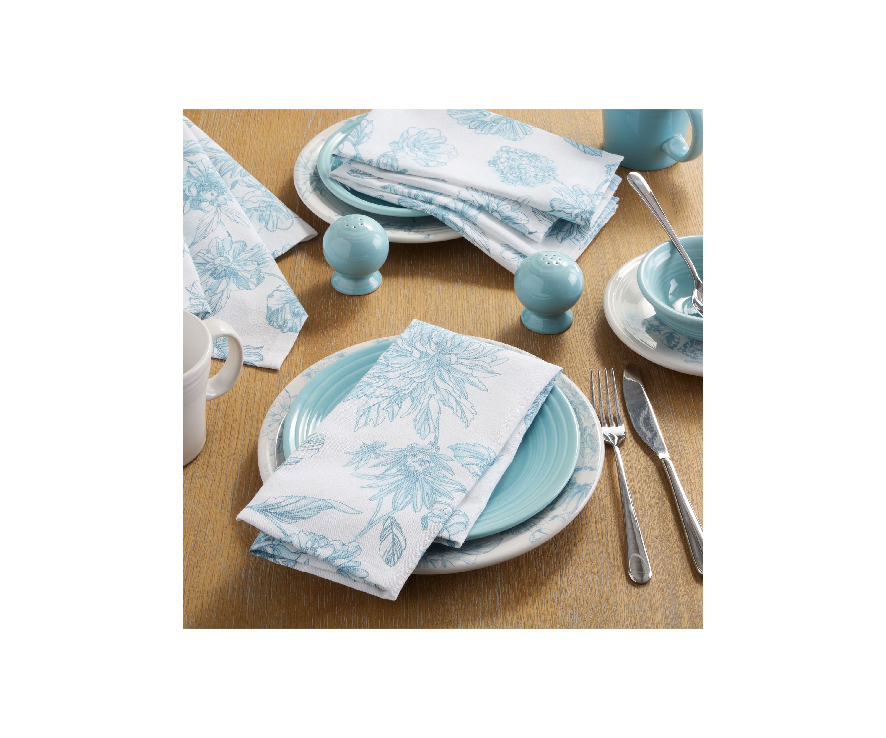 Botanical Floral Napkins - Set of 4