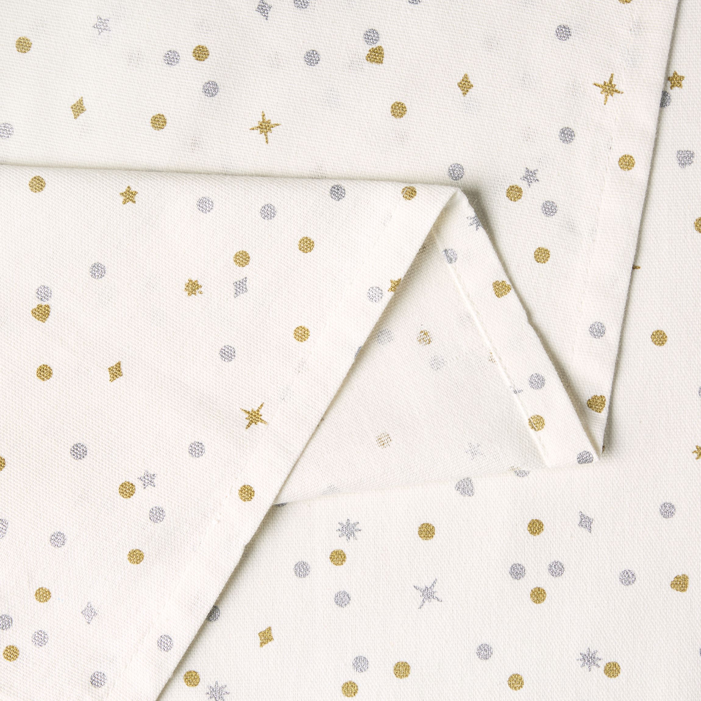 Celebration Confetti Dot Holiday Ivory/Gold/Silver Napkin Set
