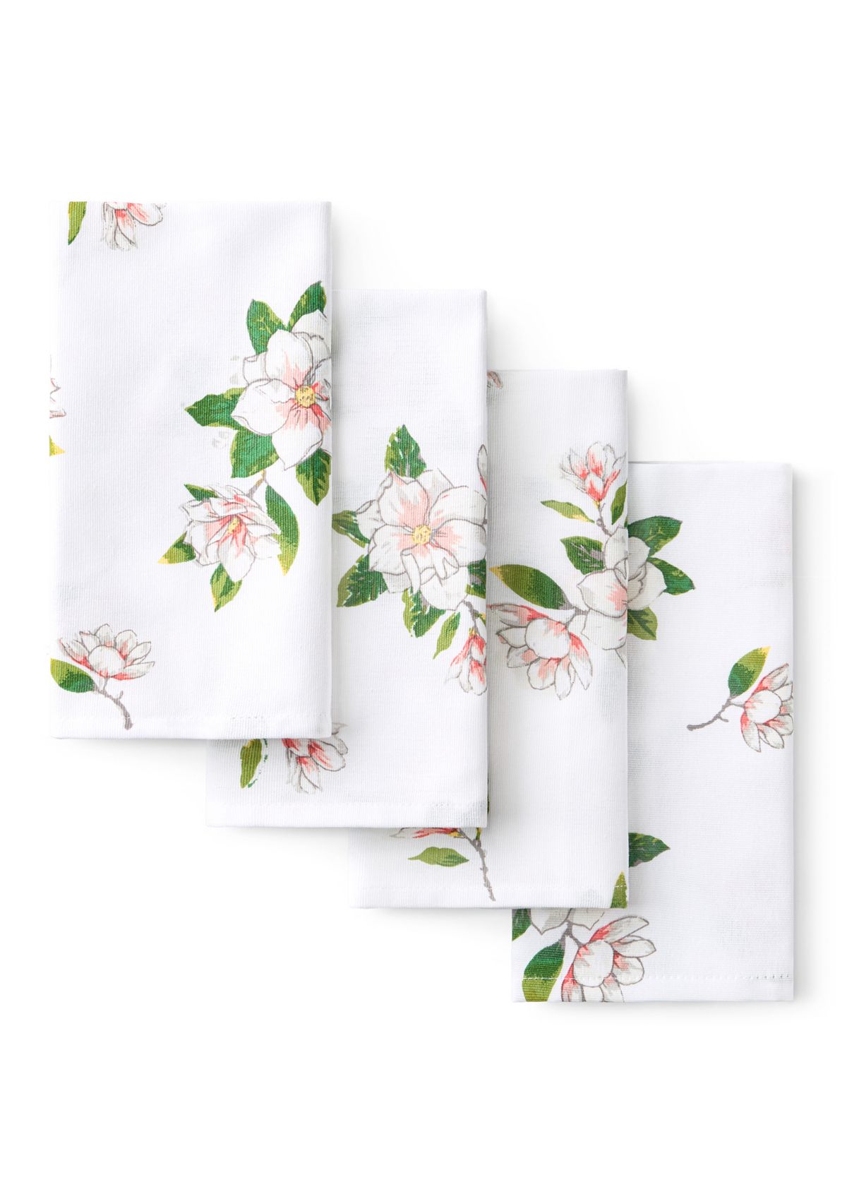 Magnolia All Over Floral 4-Pack Napkin Set