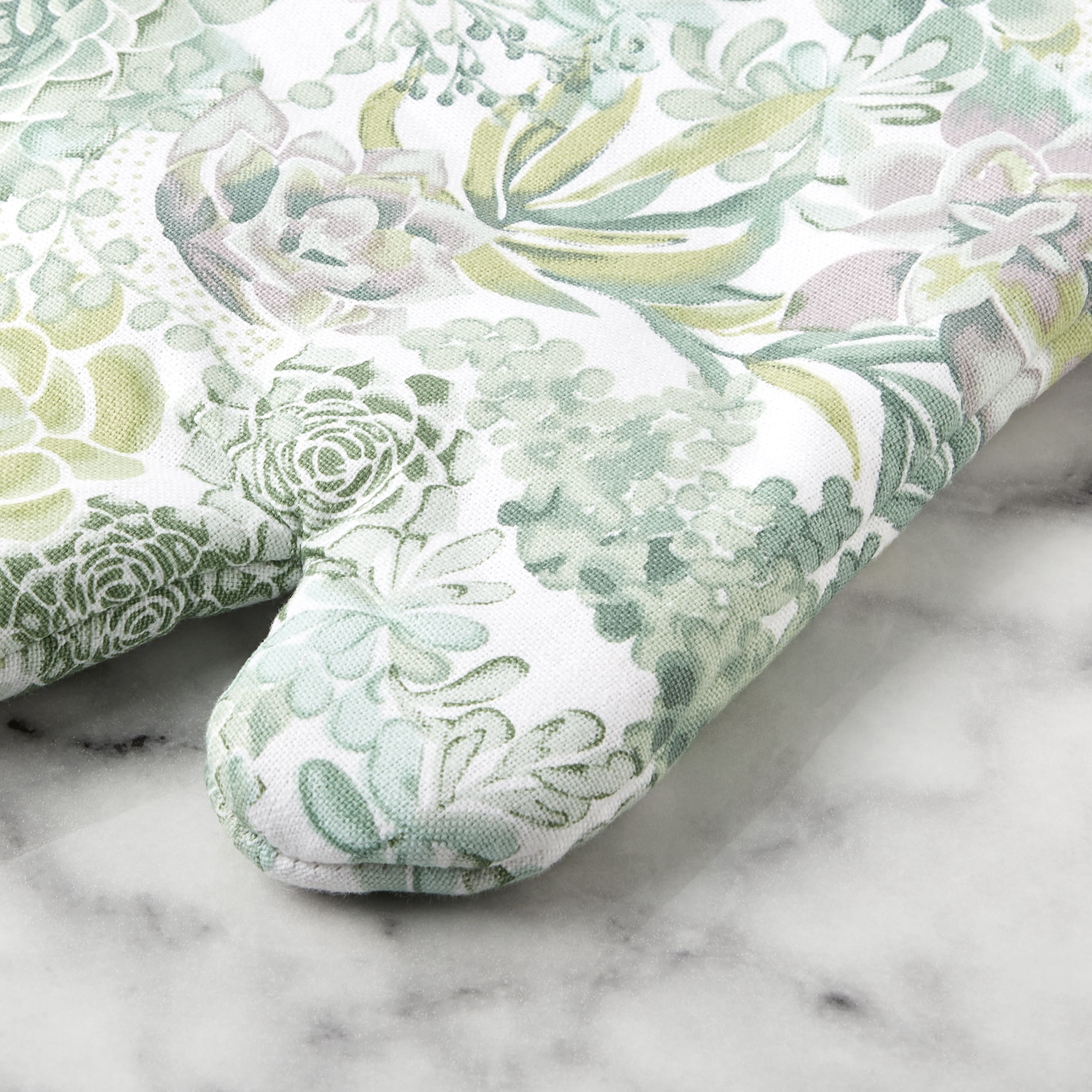 Succulents Oven Mitt Set