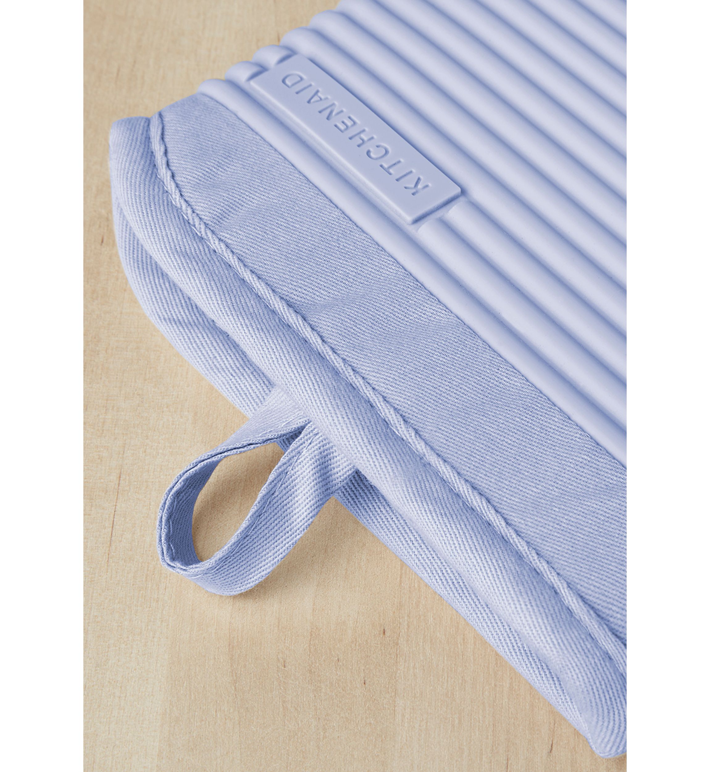 Ribbed Soft Silicone Oven Mitt 2-Pack Set