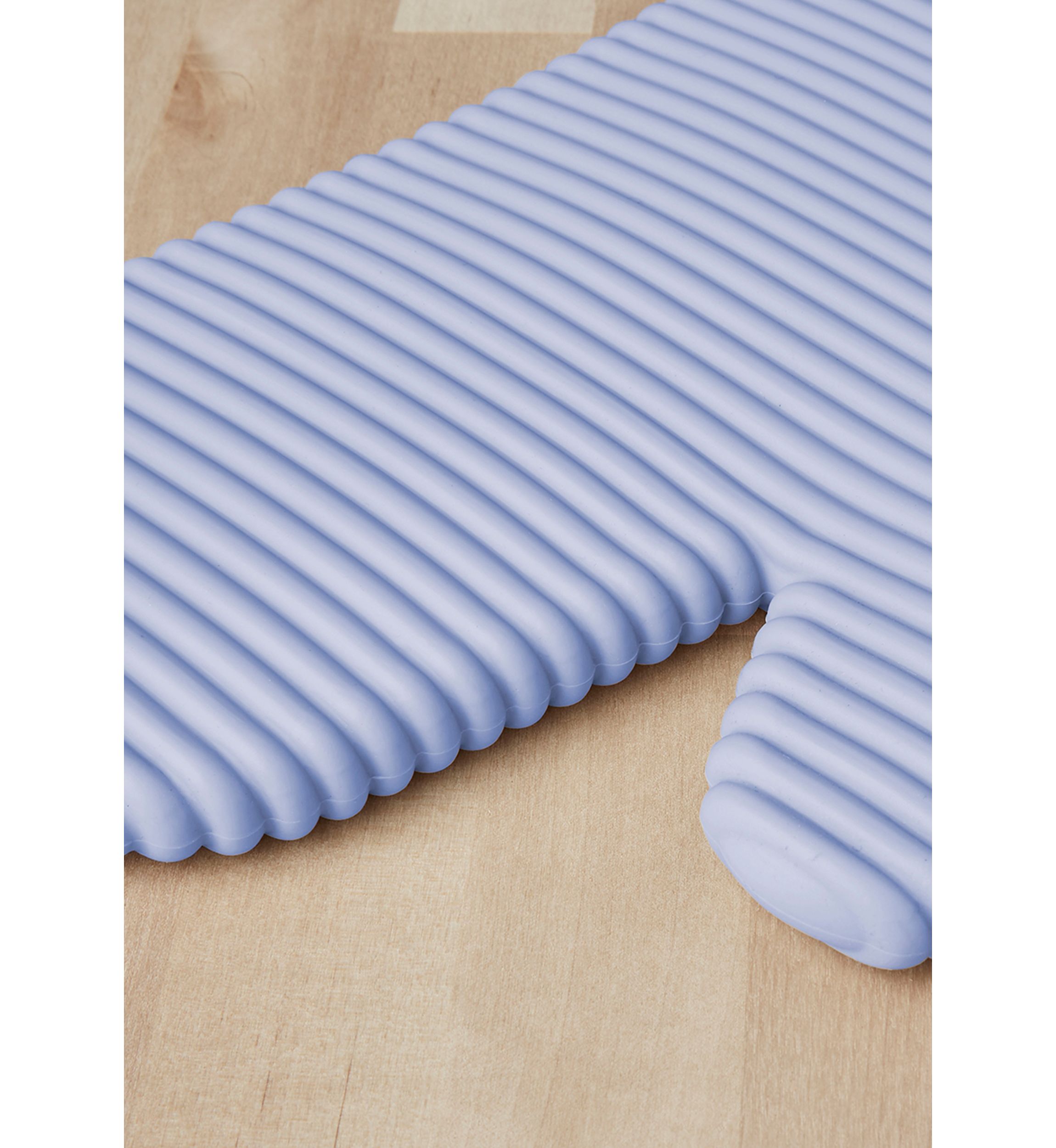 Ribbed Soft Silicone Oven Mitt 2-Pack Set