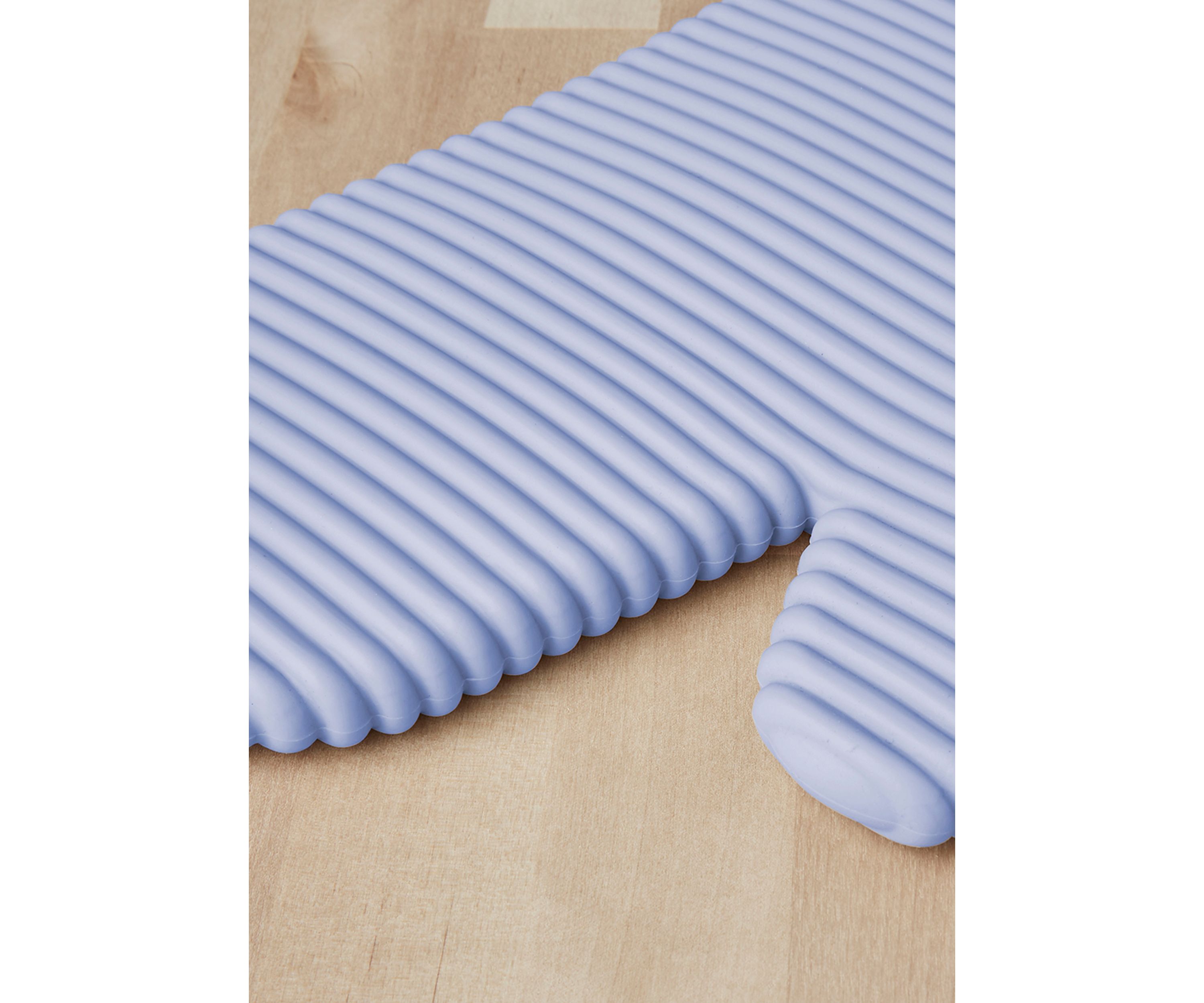 Ribbed Soft Silicone Oven Mitt 2-Pack Set