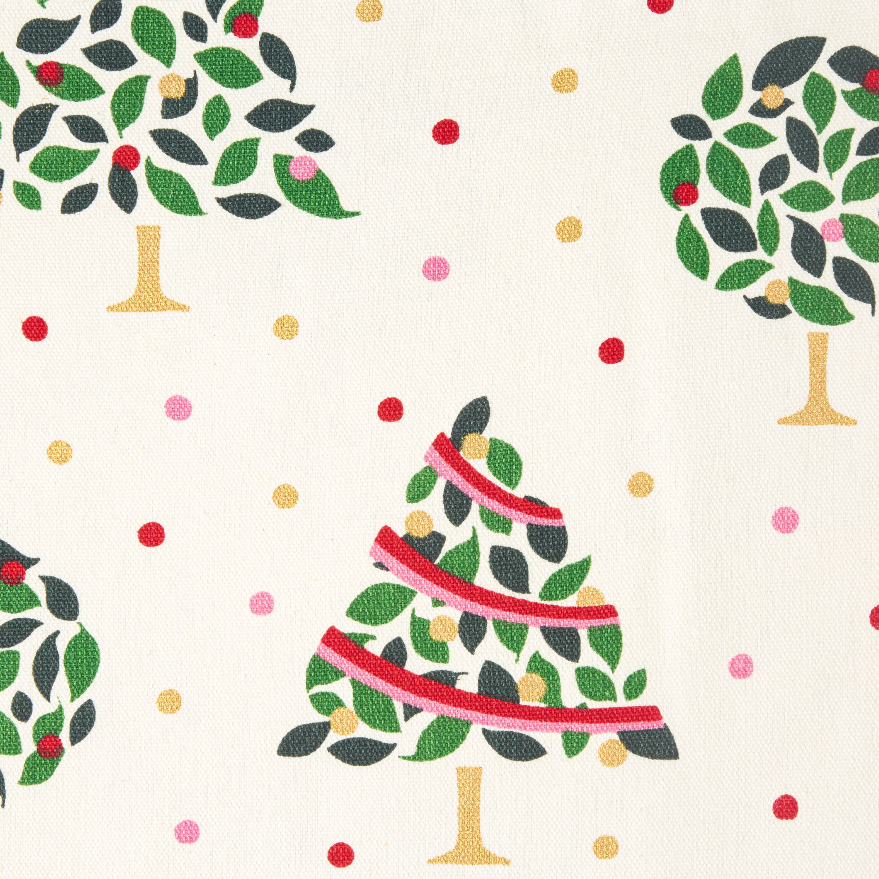 Holiday Confetti Placemats 4-Pack Set 13"x19" Cream/Green