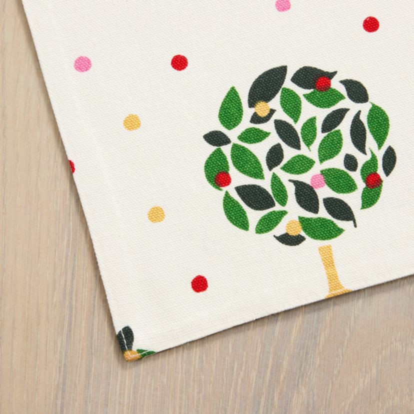 Holiday Confetti Placemats 4-Pack Set 13"x19" Cream/Green