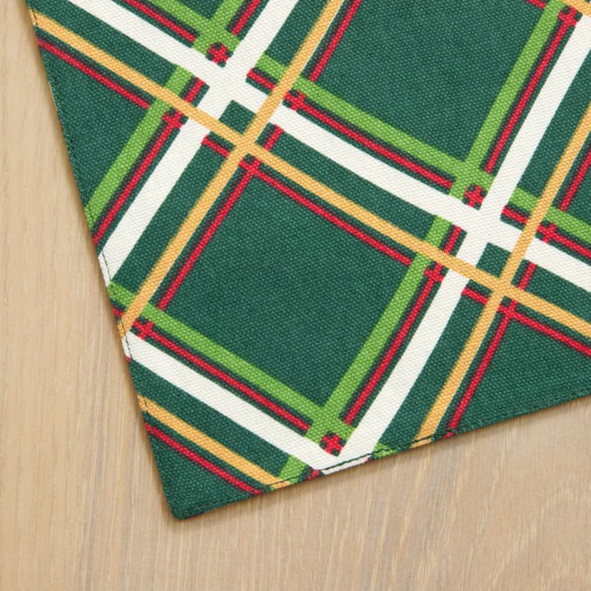 Acrobat Plaid Holiday 4-Pack Placemat Set 13”x19” Green/Red 