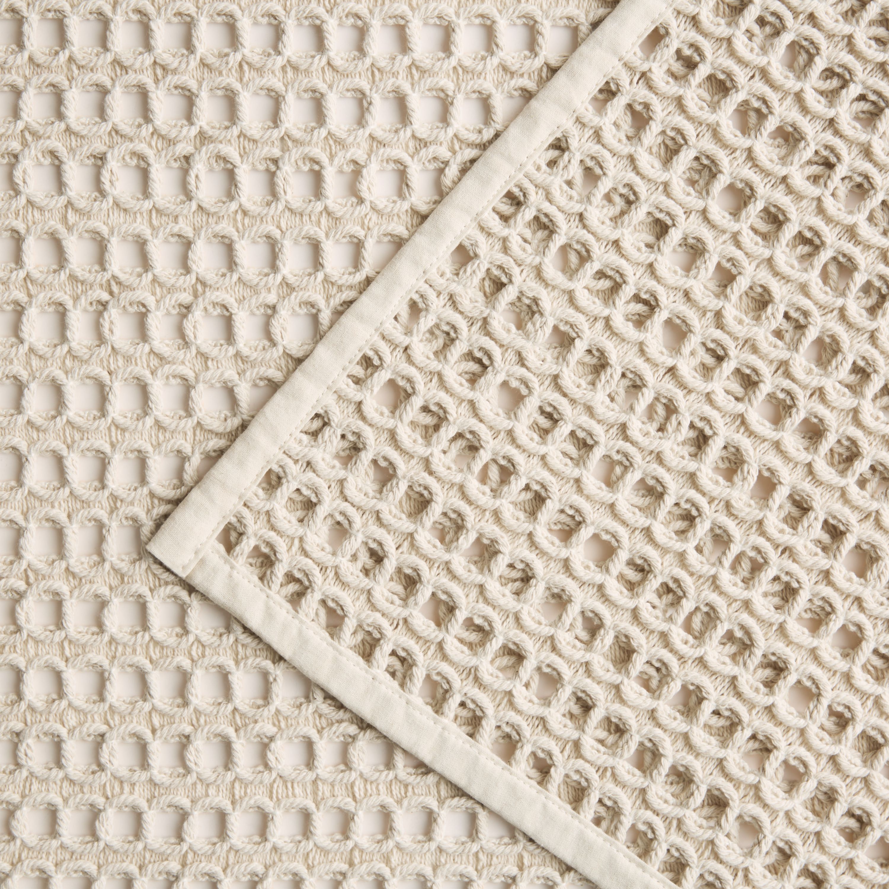 Kai Macrame Placemats 4-Pack Set, Natural, 14"x19"