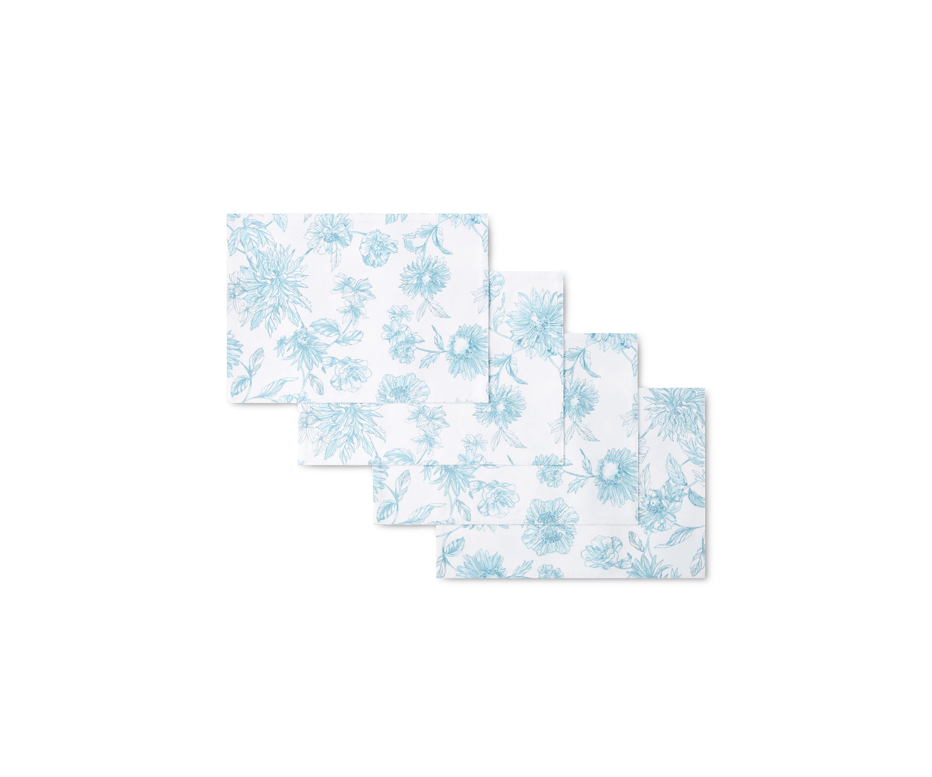 Botanical Floral Reversible Placemats - Set of 4