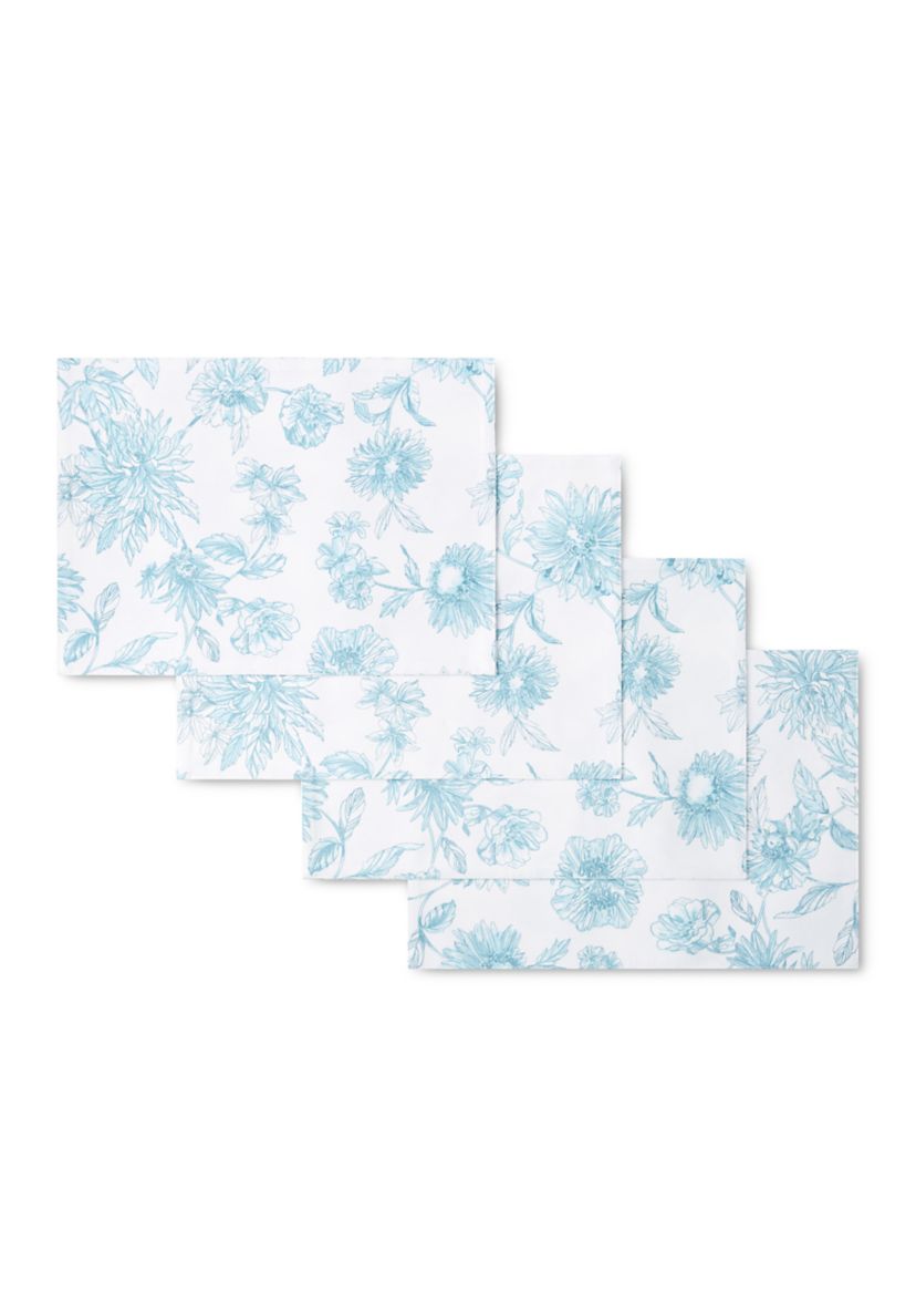 Botanical Floral Reversible Placemats - Set of 4