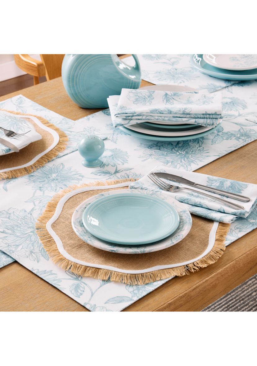 Botanical Floral Reversible Placemats - Set of 4