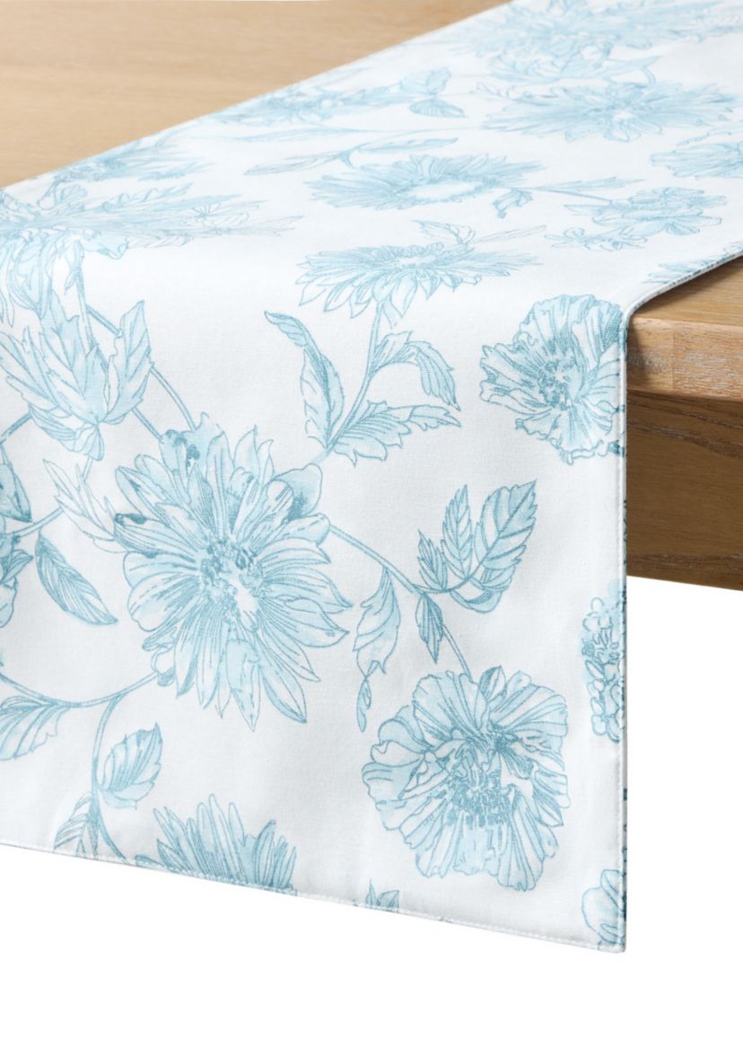 Botanical Floral Table Runner