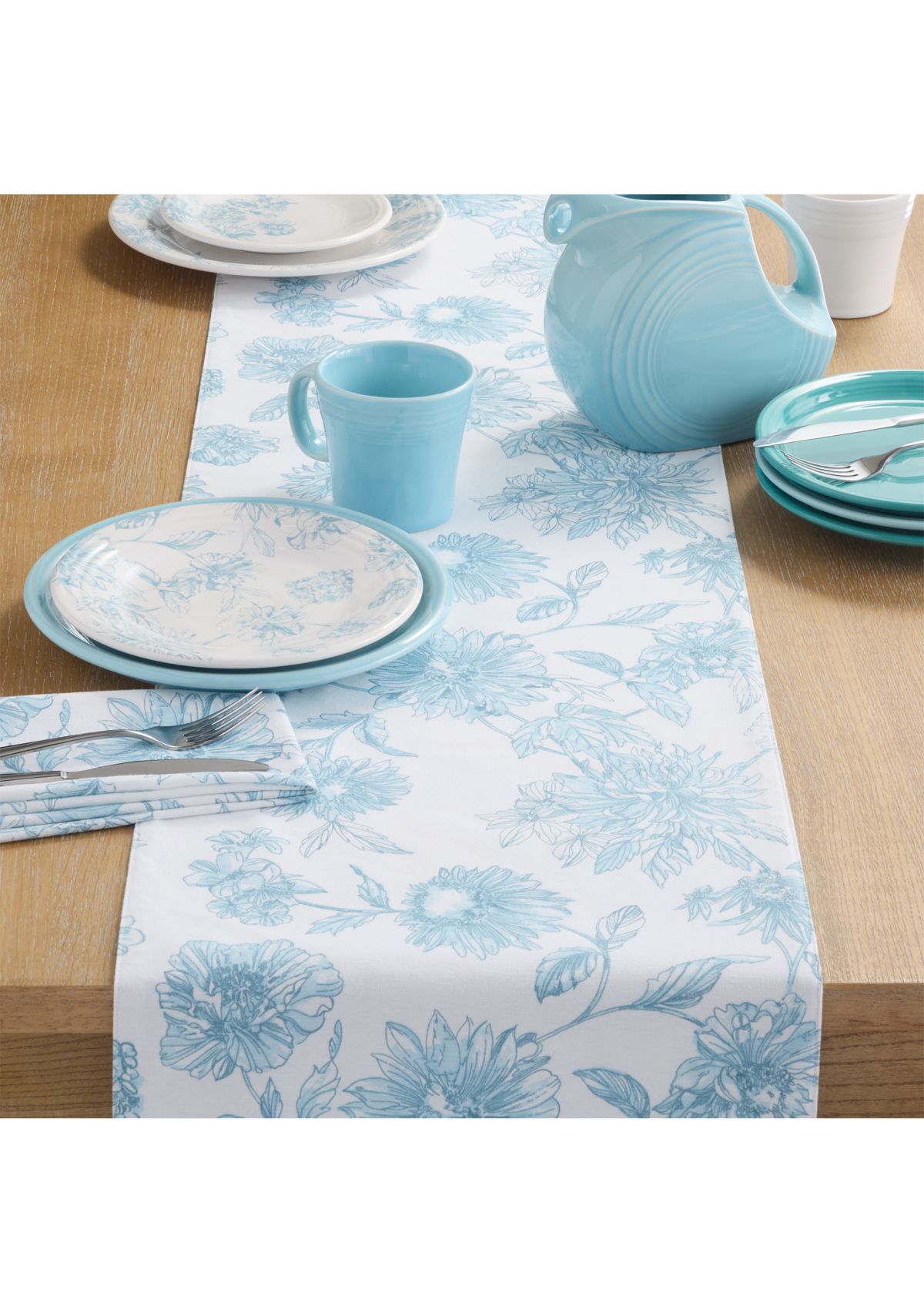 Botanical Floral Table Runner