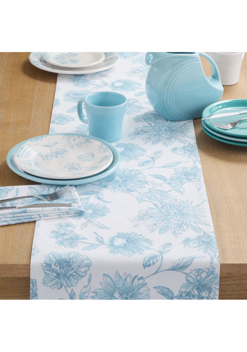 Botanical Floral Table Runner