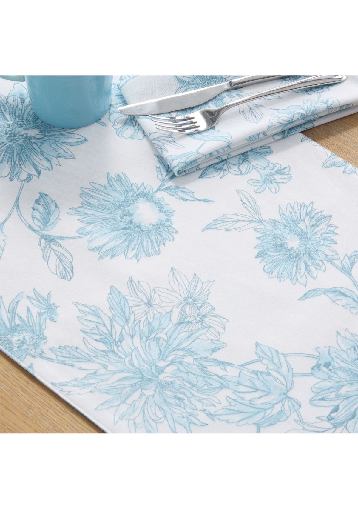 Botanical Floral Table Runner