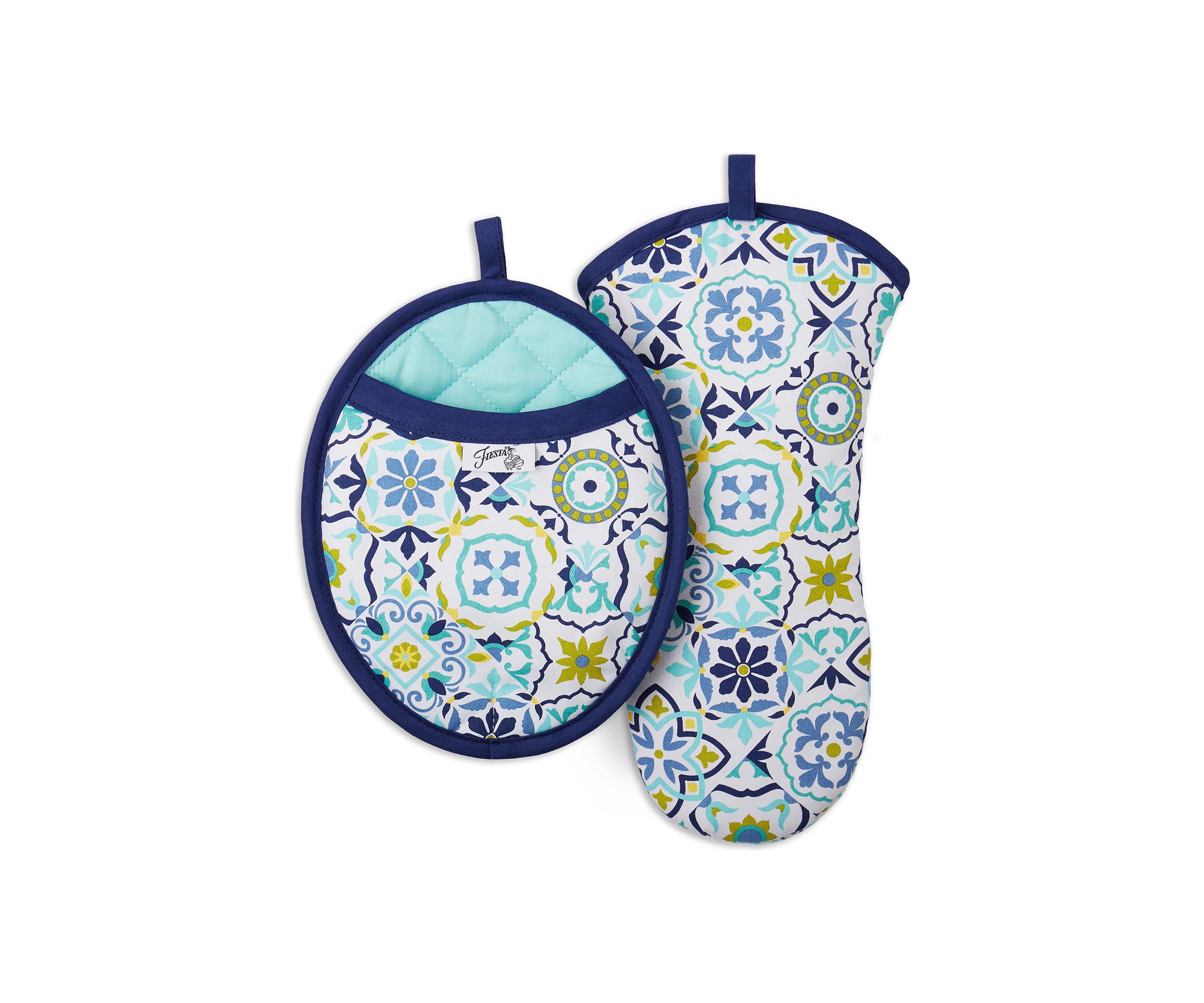 Worn Tiles Oven Mitt & Pot Holder 2-Pack Set
