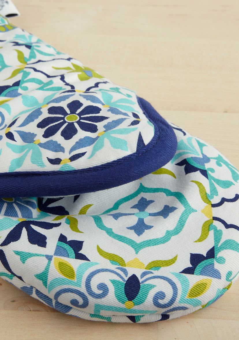 Worn Tiles Oven Mitt & Pot Holder 2-Pack Set