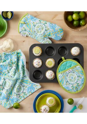 Fiesta Green Cove Kitchen Towel, Oven Mitt & Pot Holder Green/Blue &  Reviews