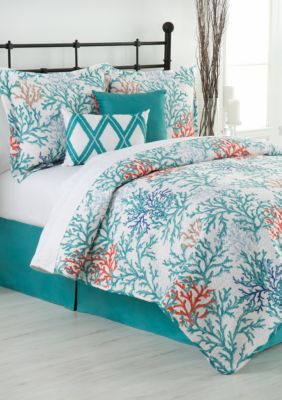 Home Accents Coral Reef Twin Reversible Bed In A Bag Quilt Belk