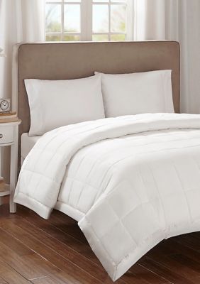 Madison Park Cambria Premium Oversized Hypoallergenic Down Alternative Blanket with 3M Scotchgard, Ivory, King