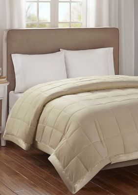 Madison Park Cambria Premium Oversized Hypoallergenic Down Alternative Blanket with 3M Scotchgard, Full/Queen