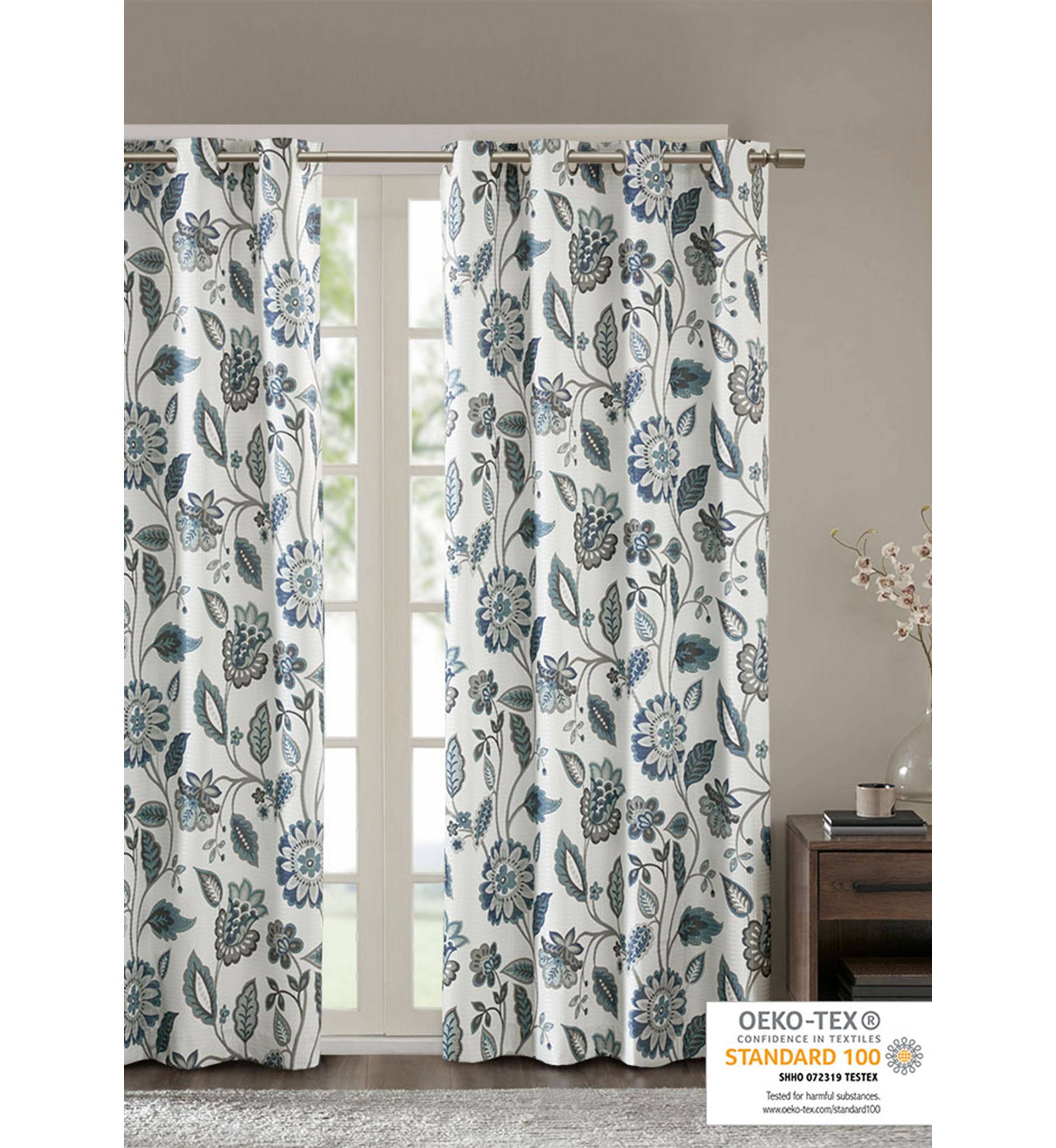 Camille Jacquard Printed Room Darkening Panel