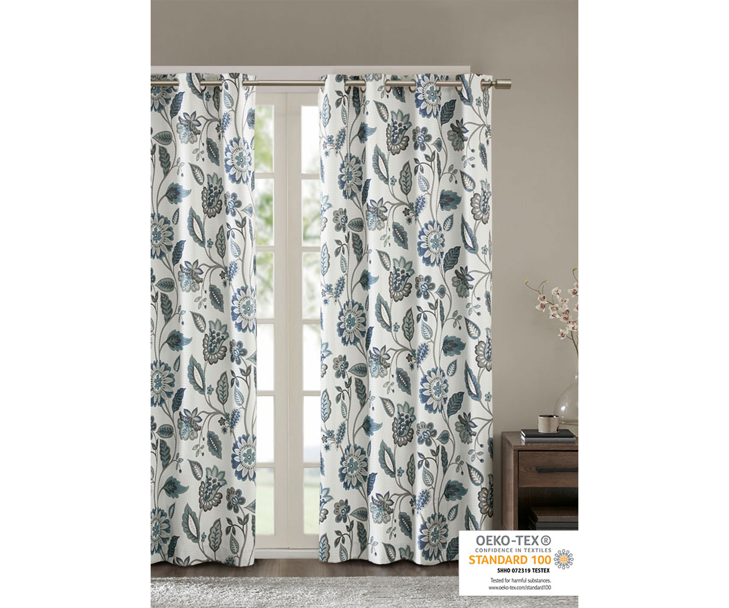 Camille Jacquard Printed Room Darkening Panel